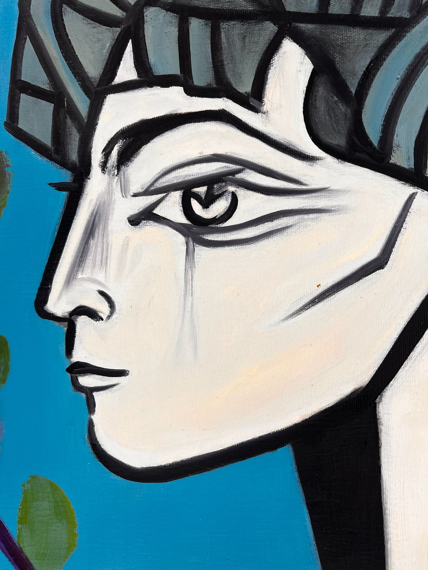 Picasso - Jacqueline con fiore – Dipinto a mano