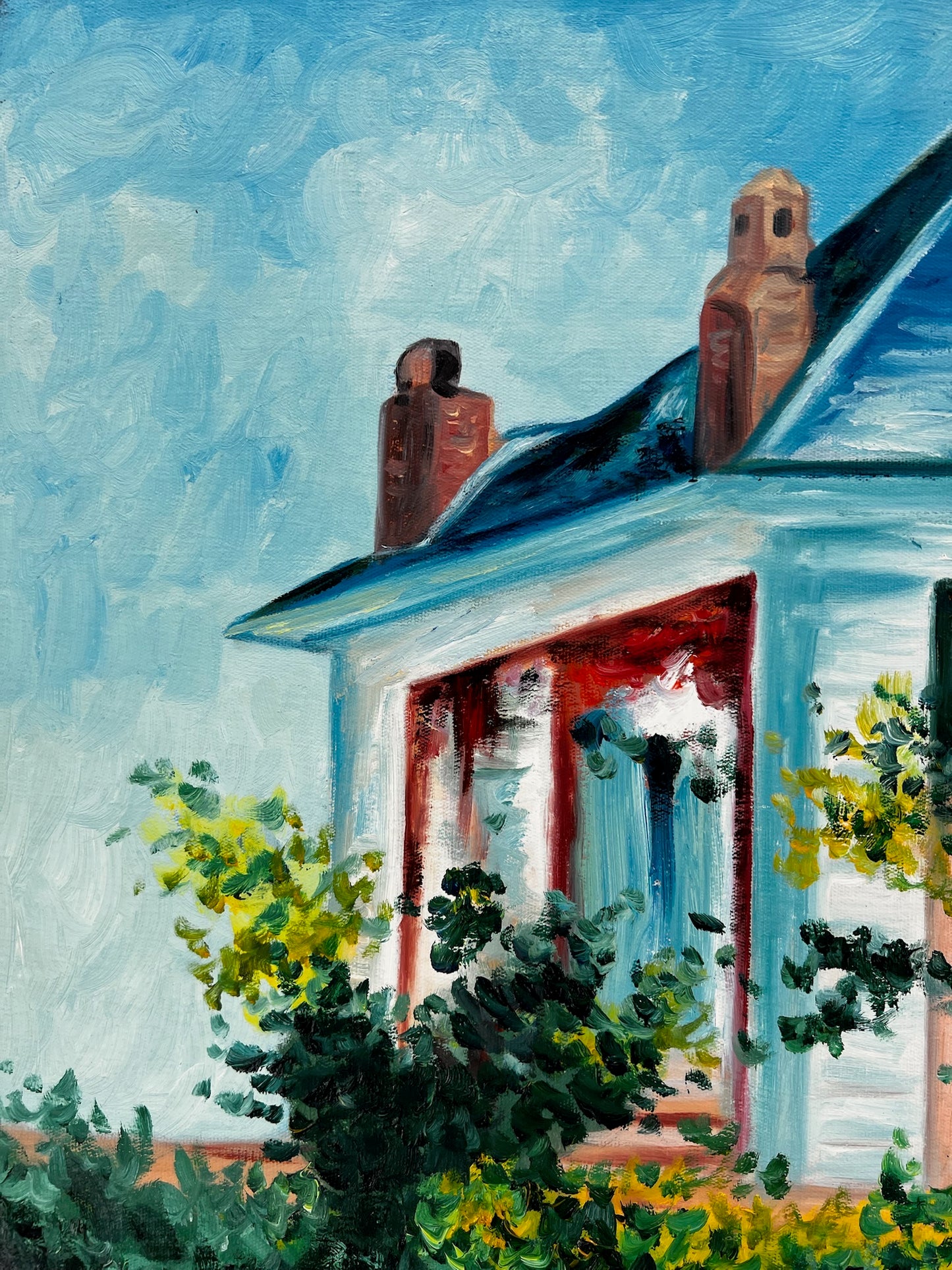 Donna nel Giardino (dopo Édouard Manet) – Olio Impressionista Dipinto a Mano su Tela (60 × 80 cm)