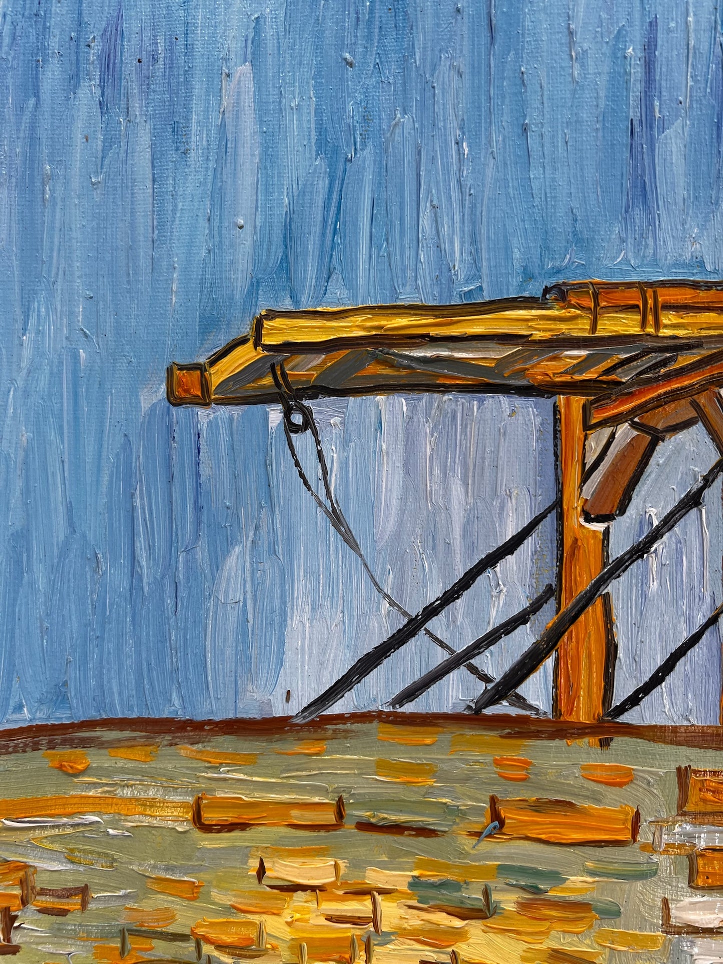 Il Ponte Langlois (di Vincent van Gogh) – Dipinto a olio post-impressionista dipinto a mano su tela (60 × 65 cm)