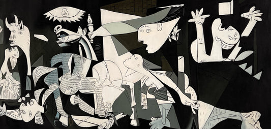 Guernica – Dipinto cubista a olio dipinto a mano su tela (50 × 100 cm)
