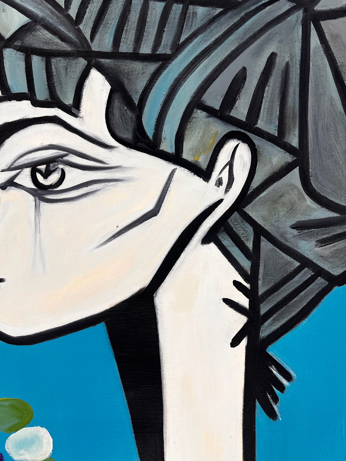 Picasso - Jacqueline con fiore – Dipinto a mano