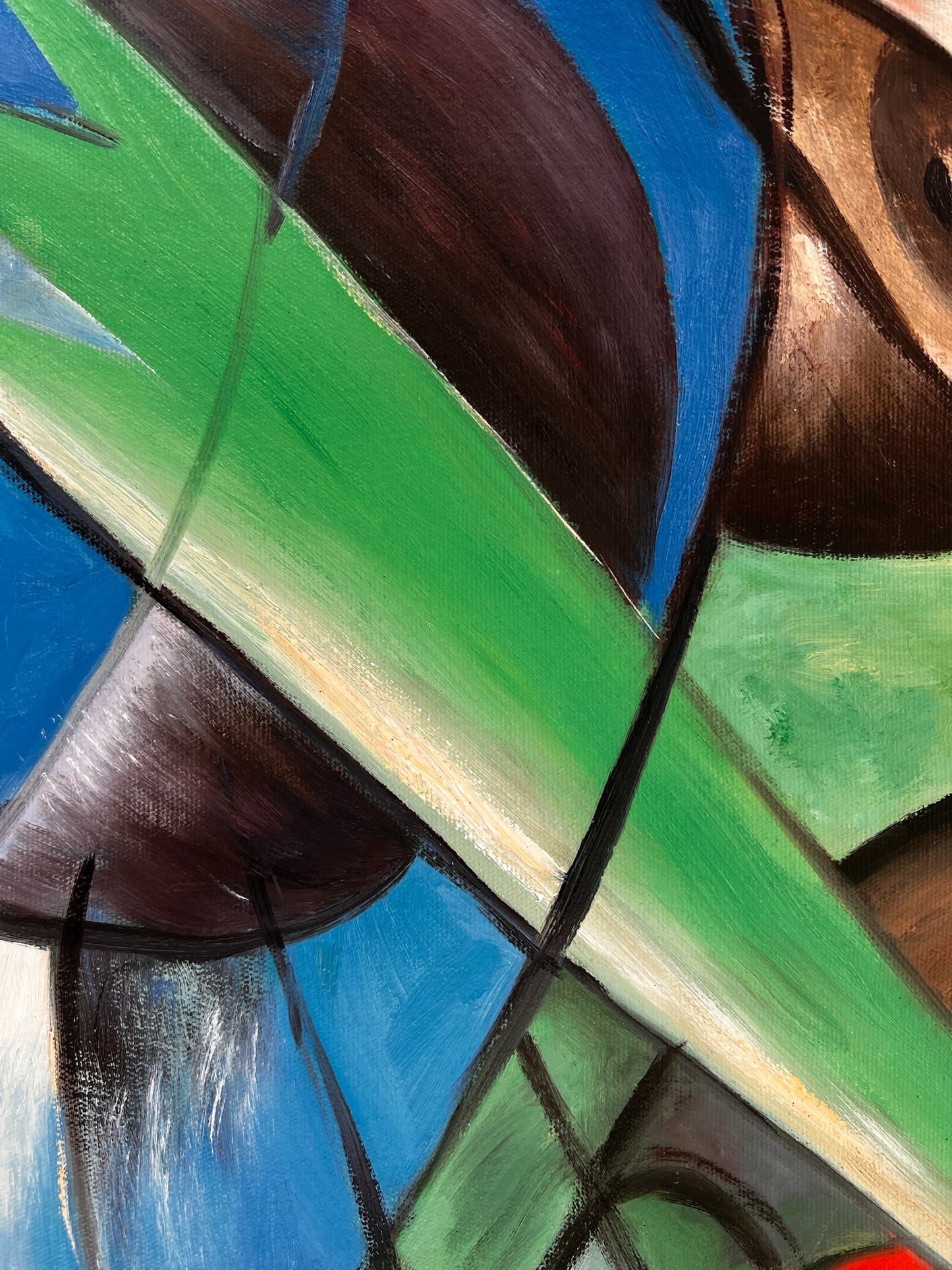 Rehe im Walde II – Pittura ad olio espressionista dipinta a mano su tela (64 × 80 cm)