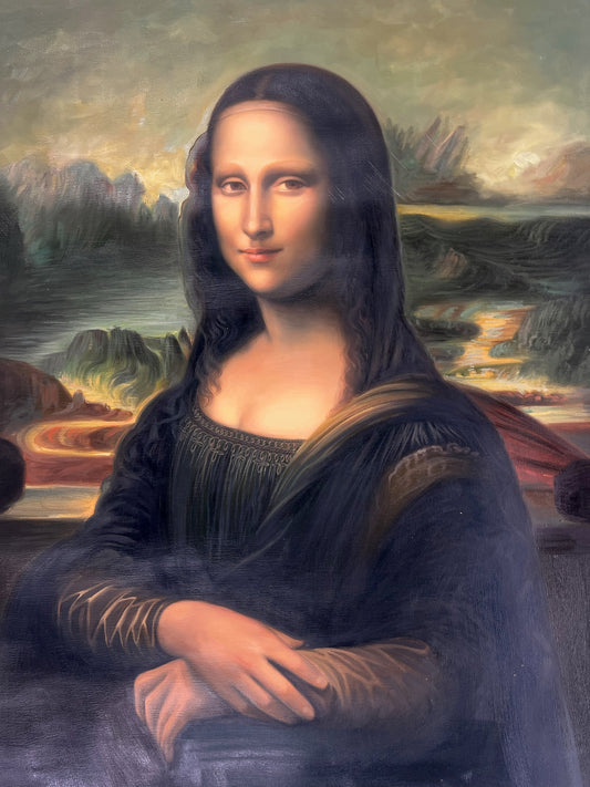 Mona Lisa – Dipinto a olio rinascimentale dipinto a mano su tela (60 × 80 cm)