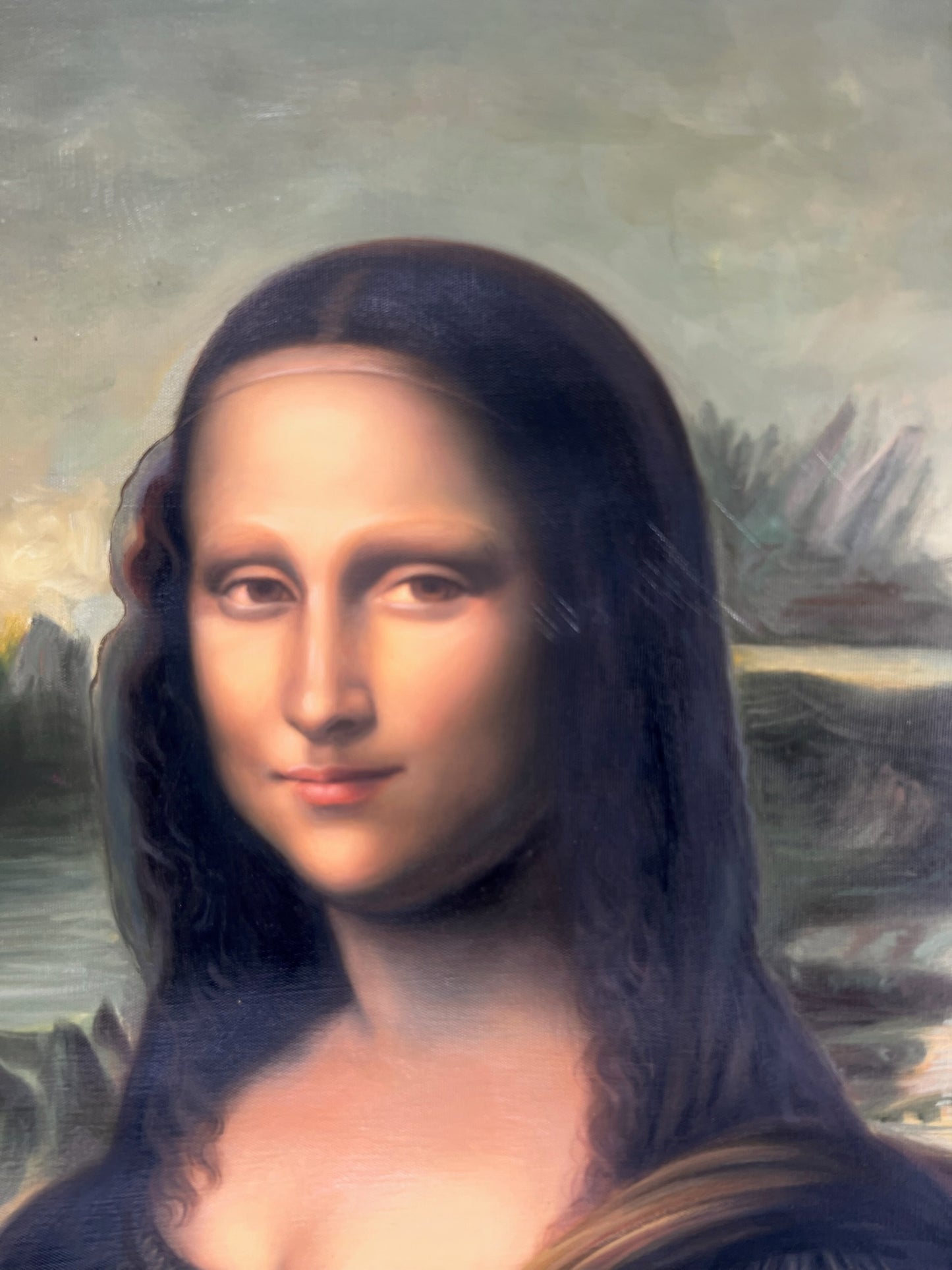 Mona Lisa – Dipinto a olio rinascimentale dipinto a mano su tela (60 × 80 cm)