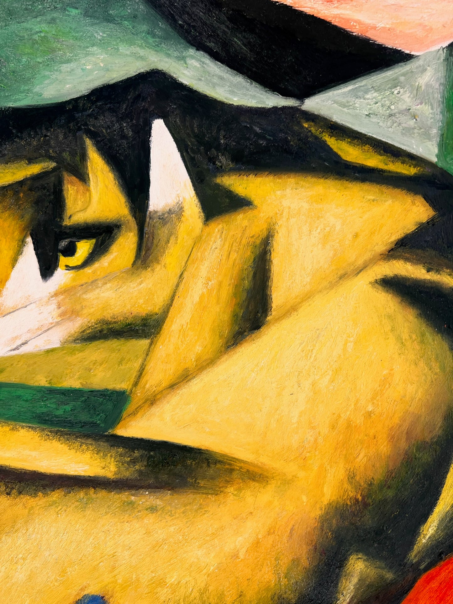 Tigre – Dipinto ad olio espressionista dipinto a mano su tela (64 × 80 cm)