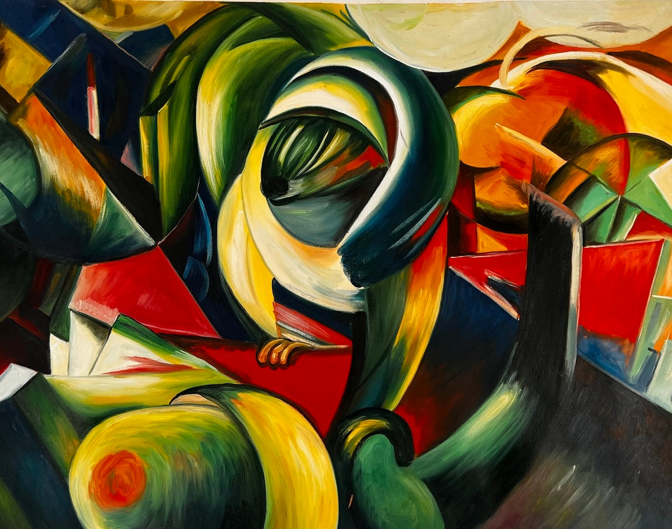 Il Mandrillo – Dipinto espressionista a olio su tela (60 × 80 cm)