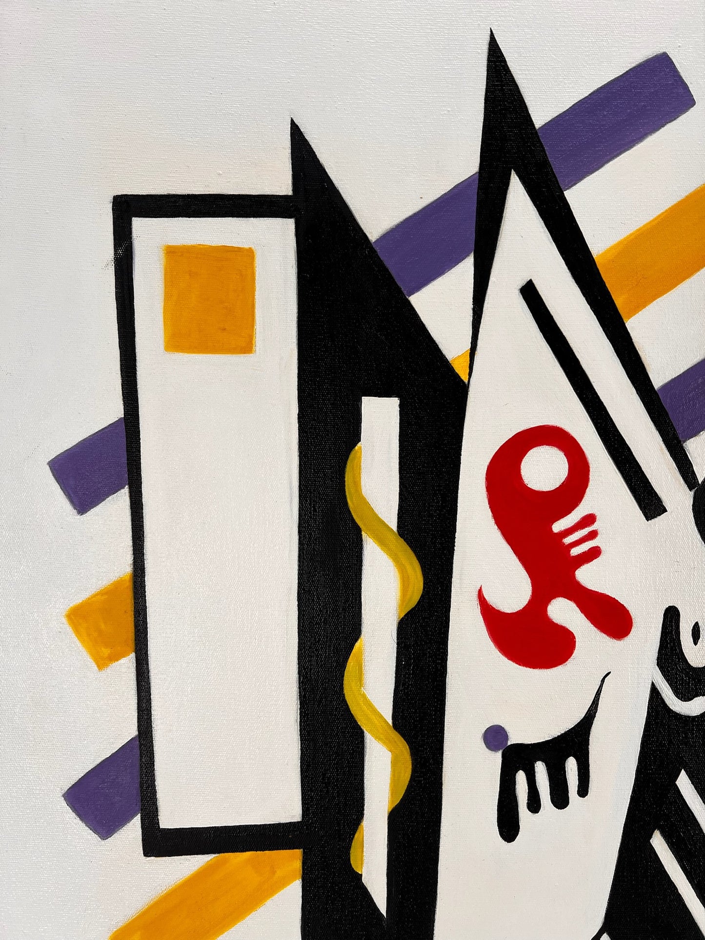 Composizione astratta WK 819 (di Wassily Kandinsky) – Pittura moderna astratta a olio su tela (60 × 80 cm, incorniciata)