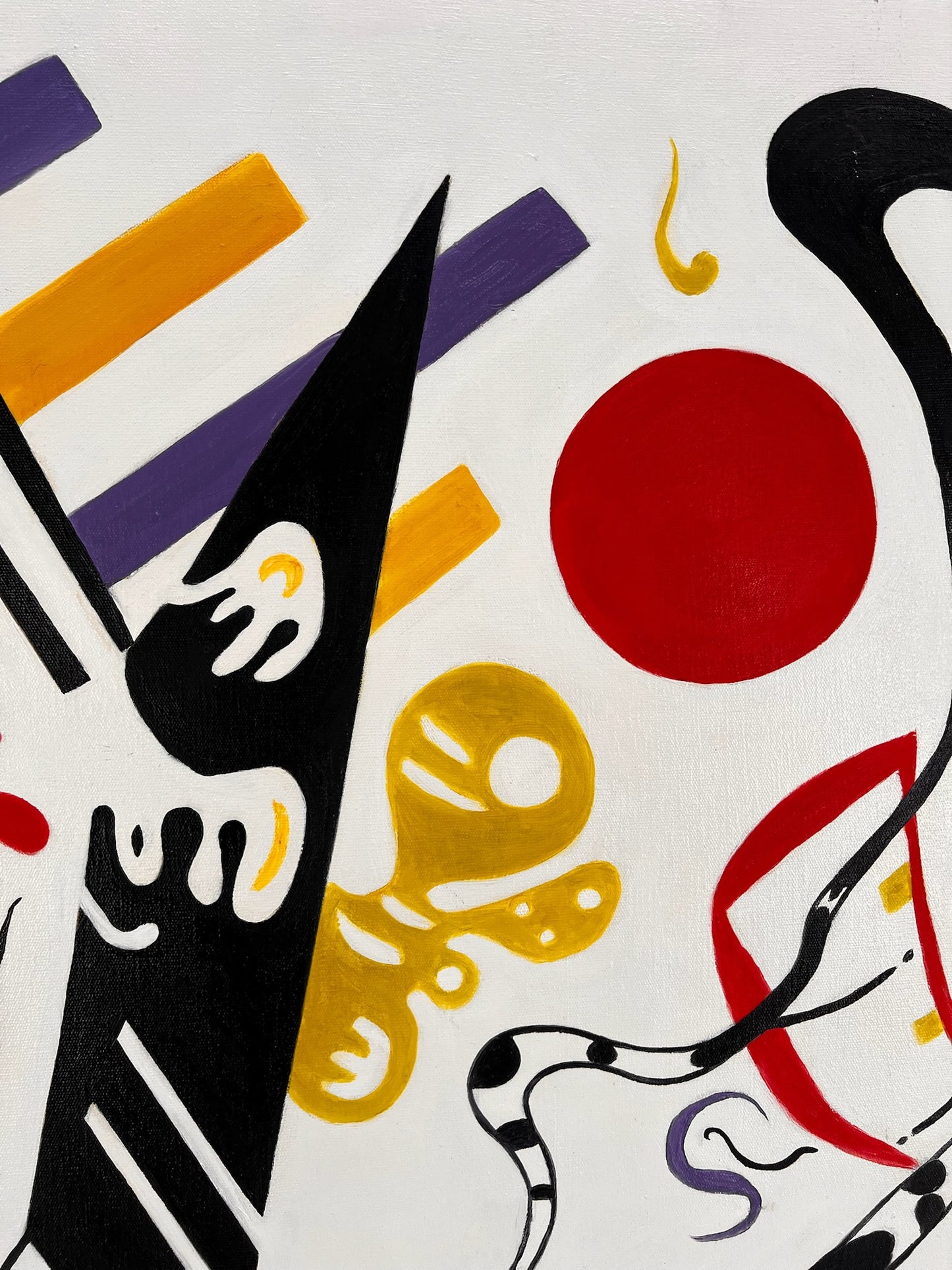 Composizione astratta WK 819 (di Wassily Kandinsky) – Pittura moderna astratta a olio su tela (60 × 80 cm, incorniciata)