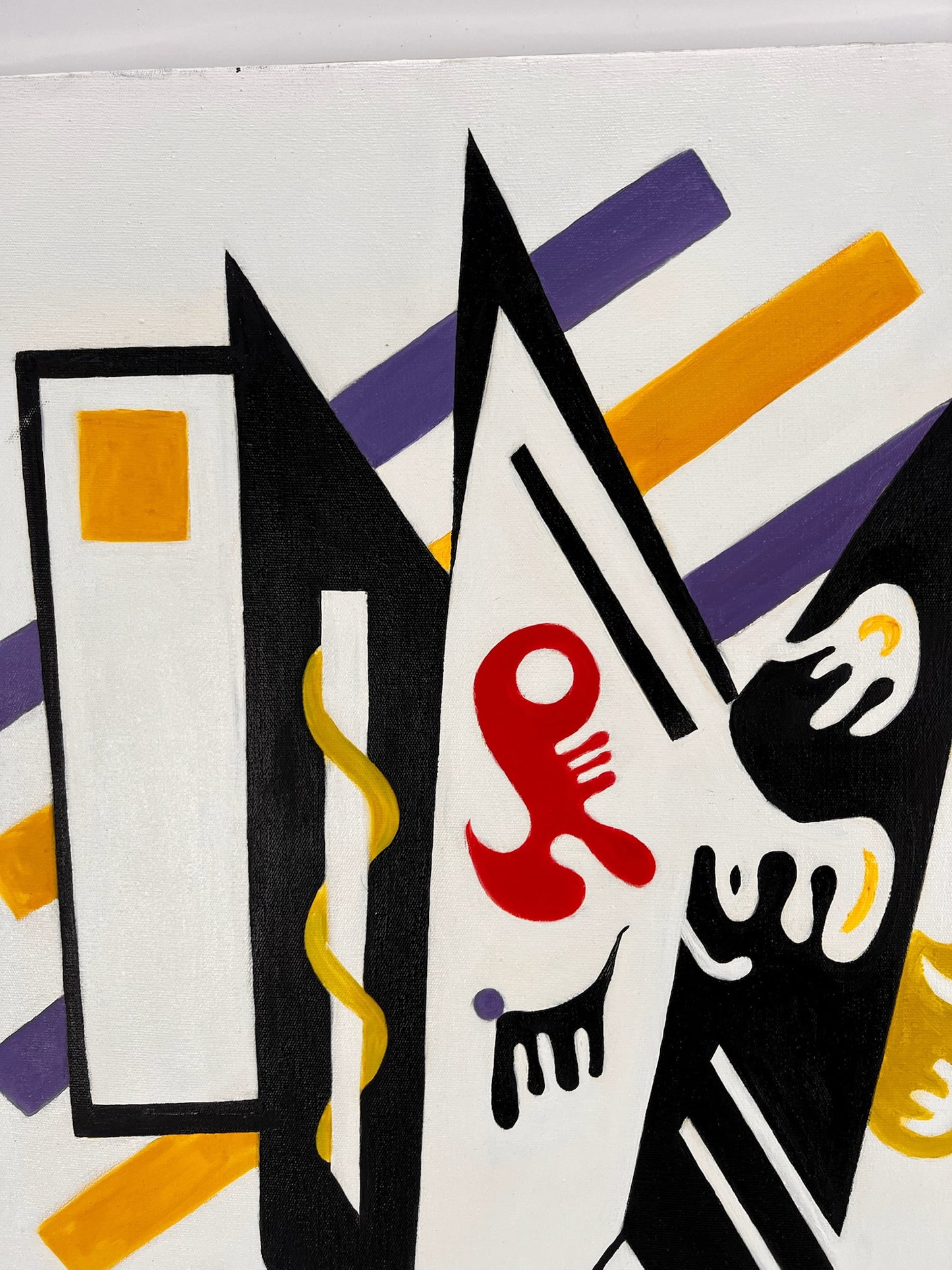 Composizione astratta WK 819 (di Wassily Kandinsky) – Pittura moderna astratta a olio su tela (60 × 80 cm, incorniciata)