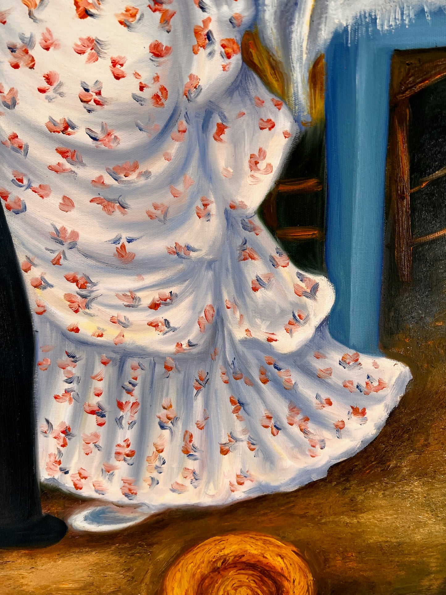 Danza a Bougival (da Pierre-Auguste Renoir) – Olio su tela impressionista dipinto a mano (60 × 80 cm, incorniciato)