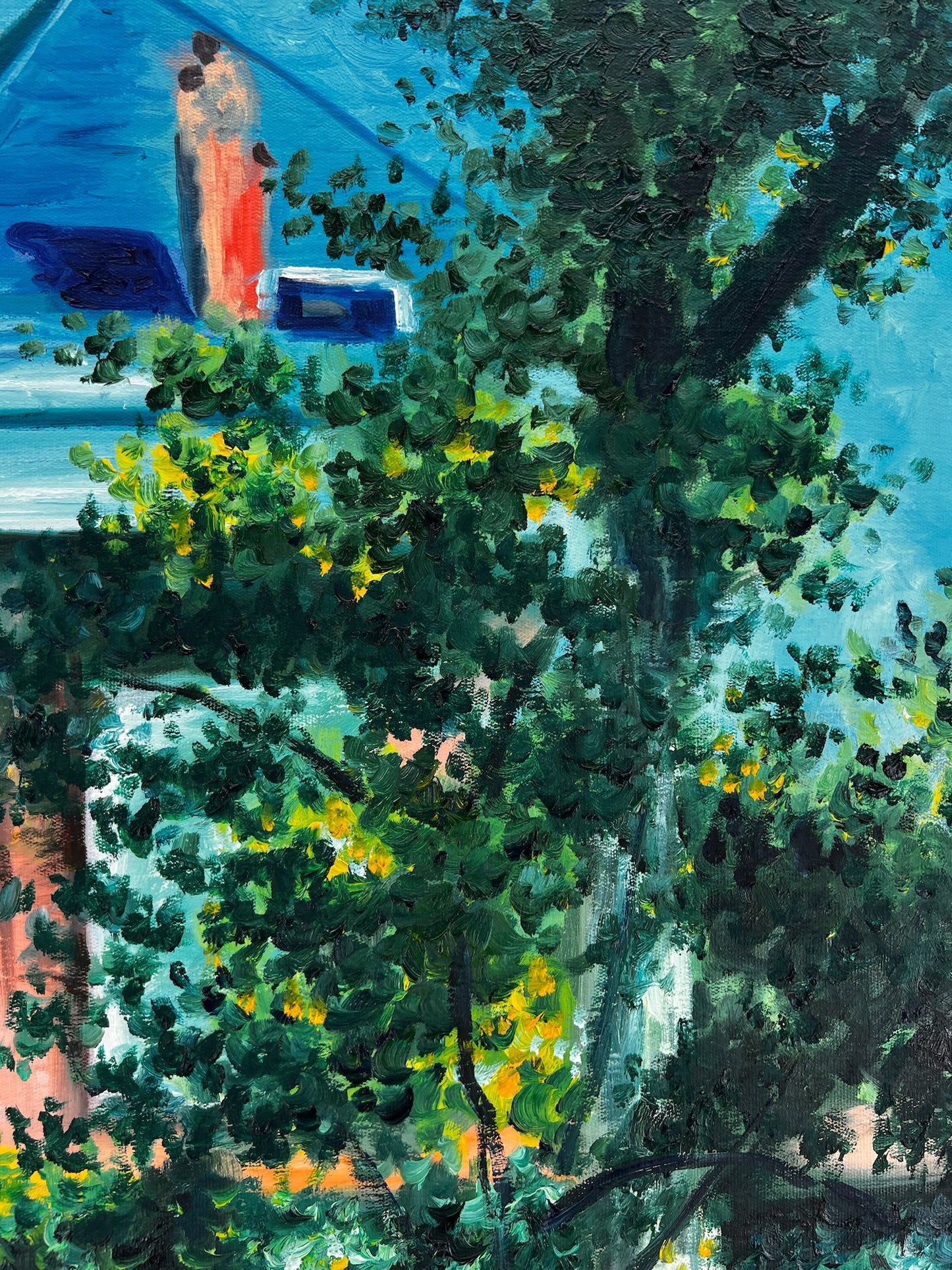 Donna nel Giardino (dopo Édouard Manet) – Olio Impressionista Dipinto a Mano su Tela (60 × 80 cm)