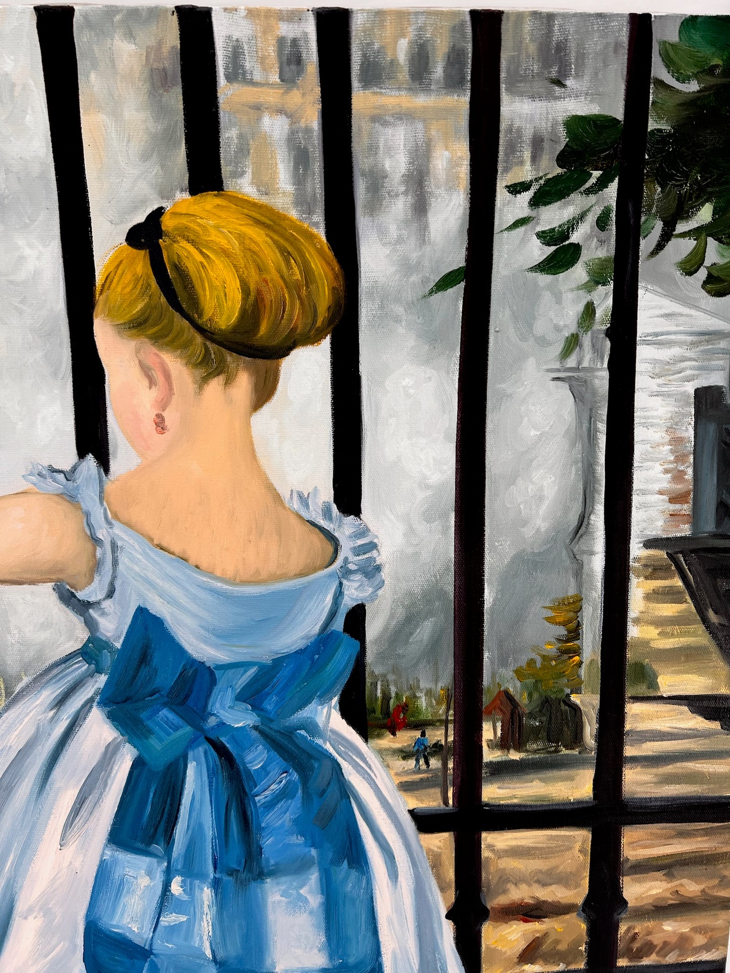La Ferrovia (Manet) – Dipinto ad Olio Impressionista Dipinto a Mano su Tela (64 × 80 cm)