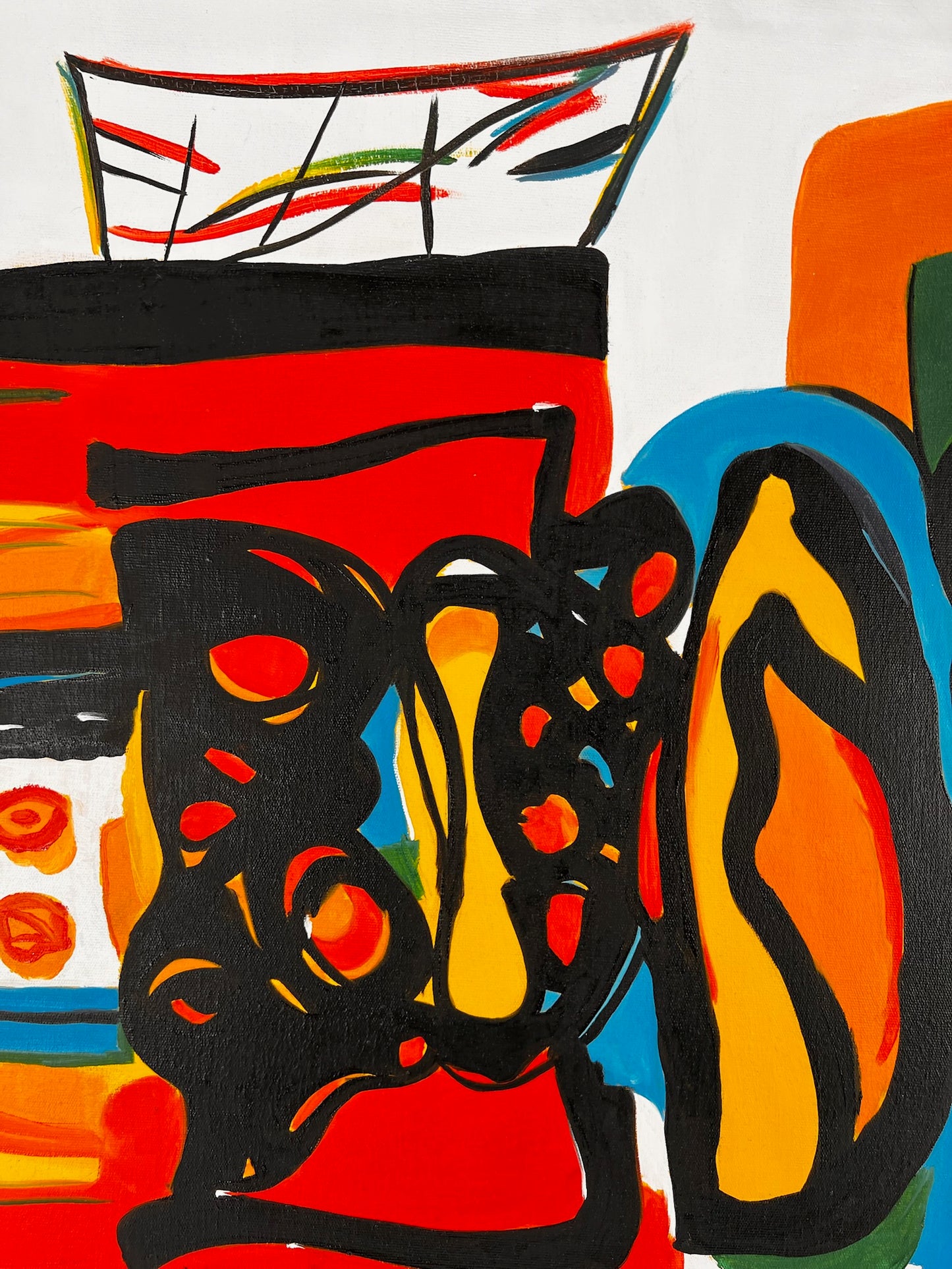 Composizione astratta (di Wassily Kandinsky) – Pittura astratta moderna ad olio su tela (60 × 80 cm, incorniciata)
