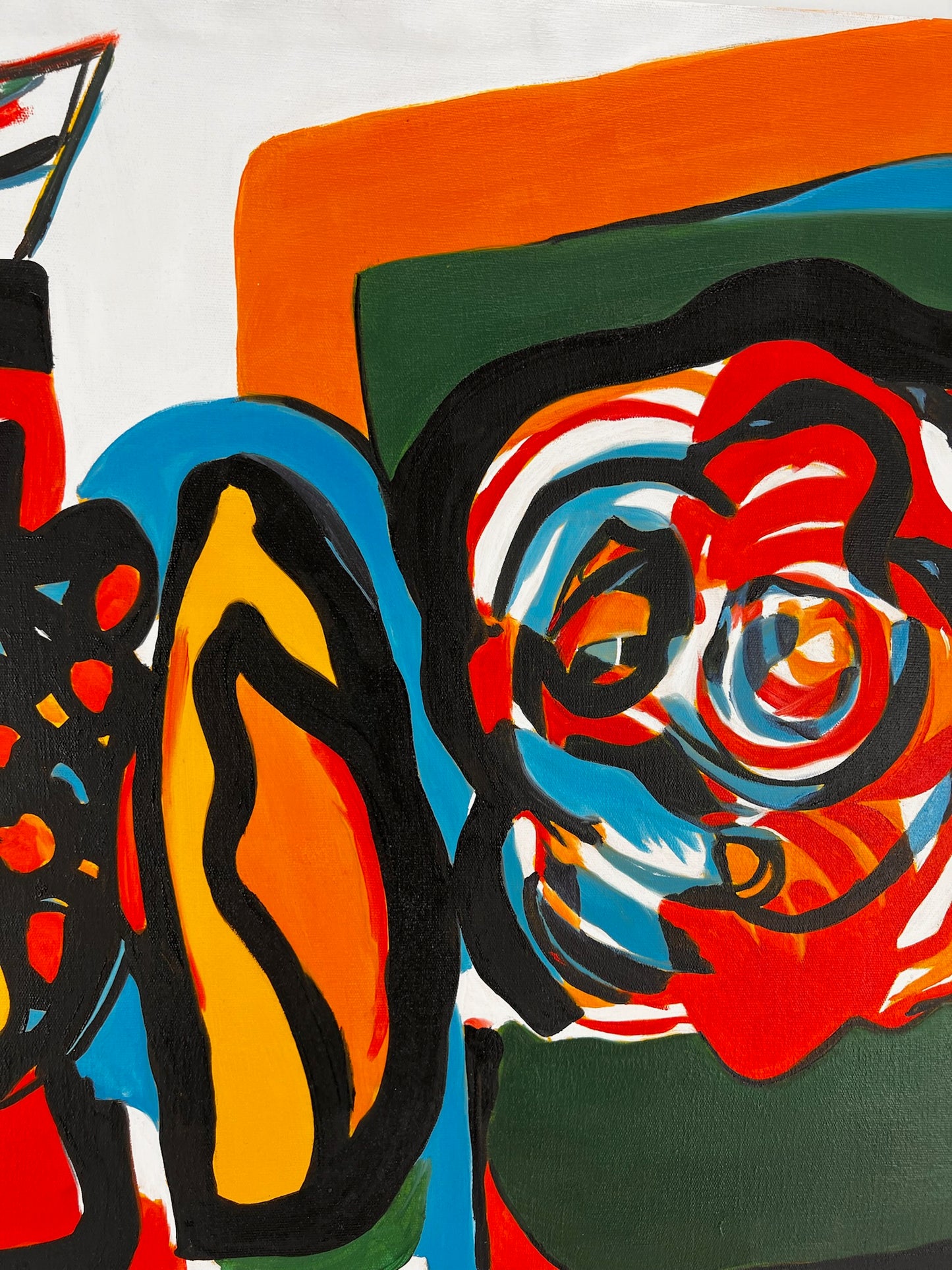 Composizione astratta (di Wassily Kandinsky) – Pittura astratta moderna ad olio su tela (60 × 80 cm, incorniciata)