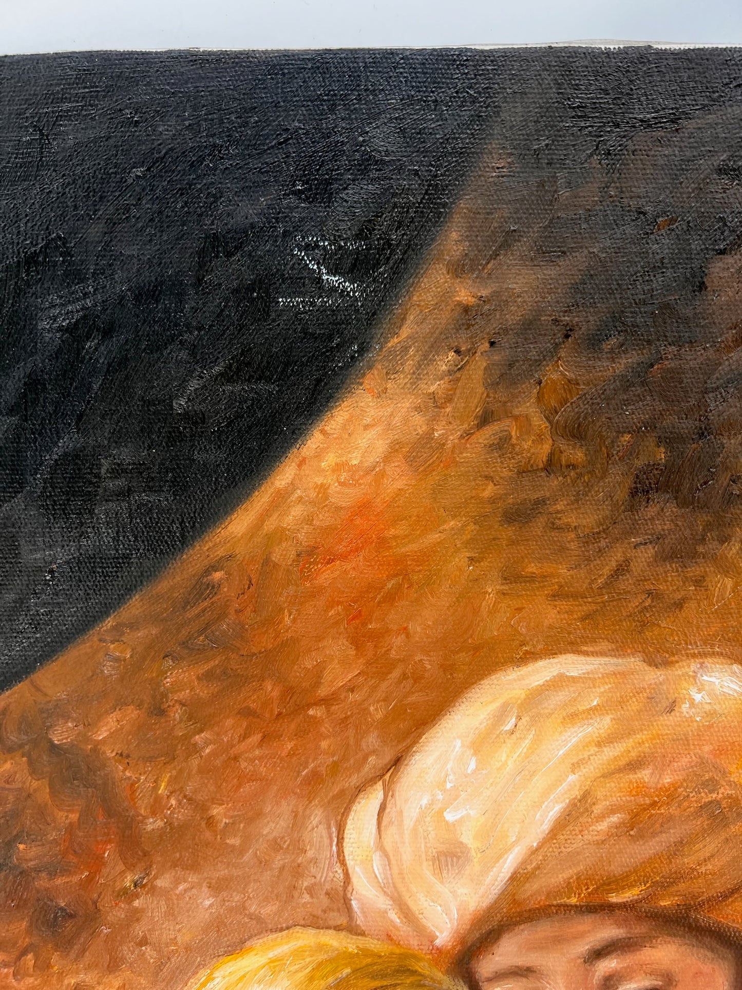 Giacobbe benedice i figli di Giuseppe (da Rembrandt van Rijn) – Olio su tela barocco dipinto a mano (64 × 80 cm)