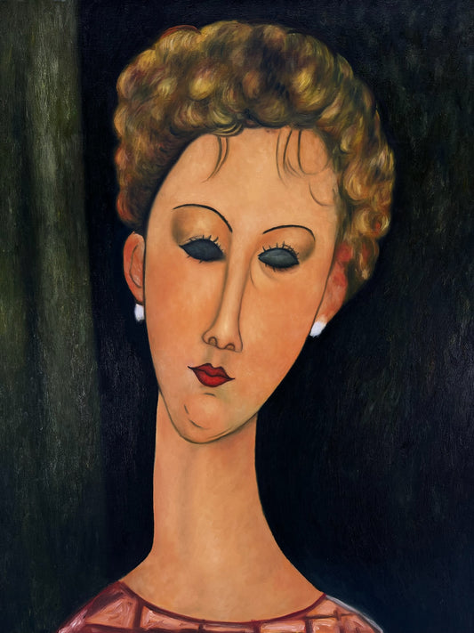 Donna con orecchini – Olio su tela dipinto a mano (60 × 80 cm)
