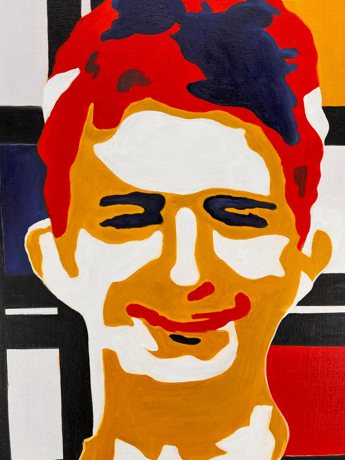 Piet Mondrian – Manface – Pittura Astratta a Olio su Tela Dipinta a Mano (60 × 80 cm)