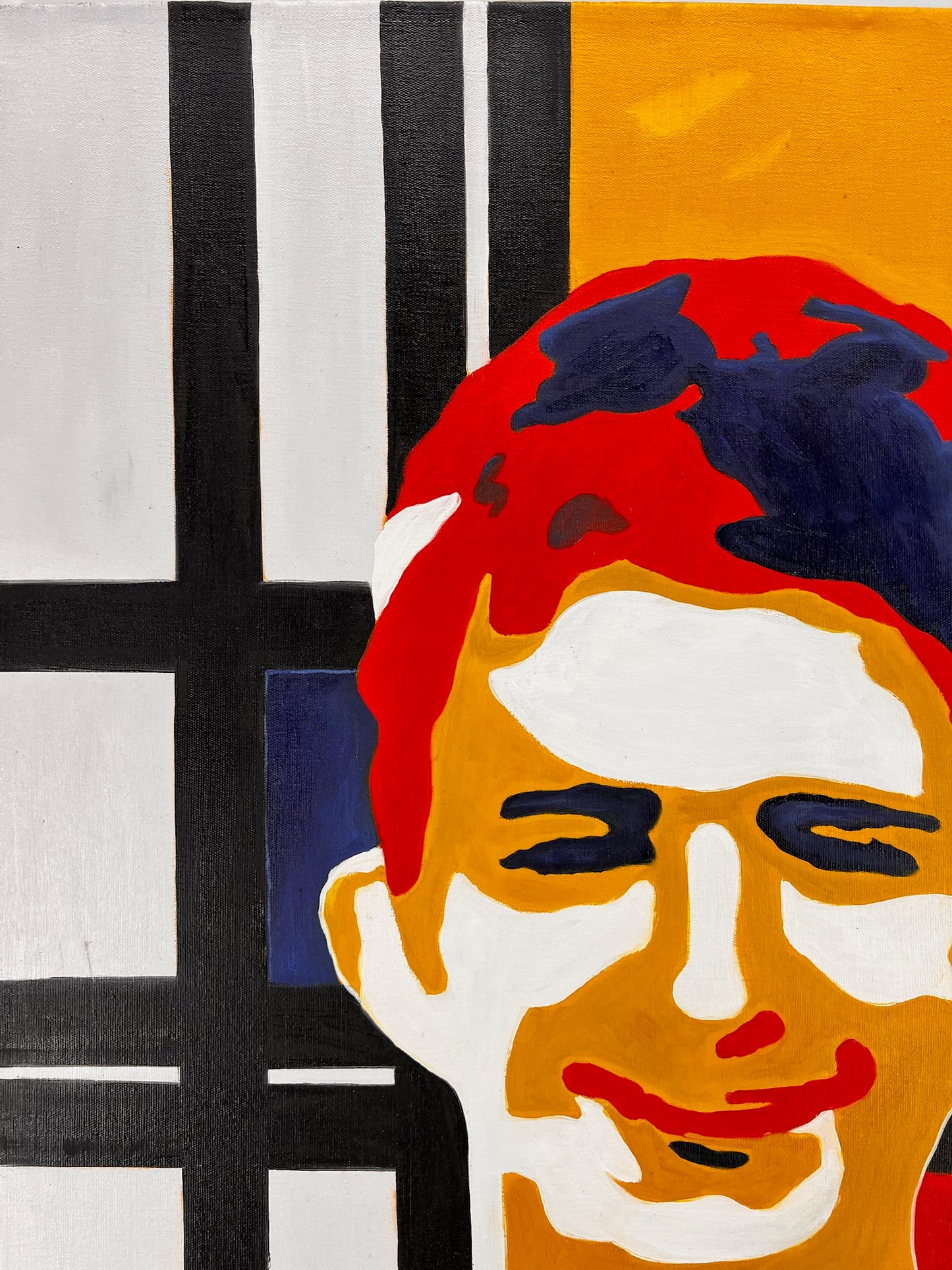 Piet Mondrian – Manface – Pittura Astratta a Olio su Tela Dipinta a Mano (60 × 80 cm)