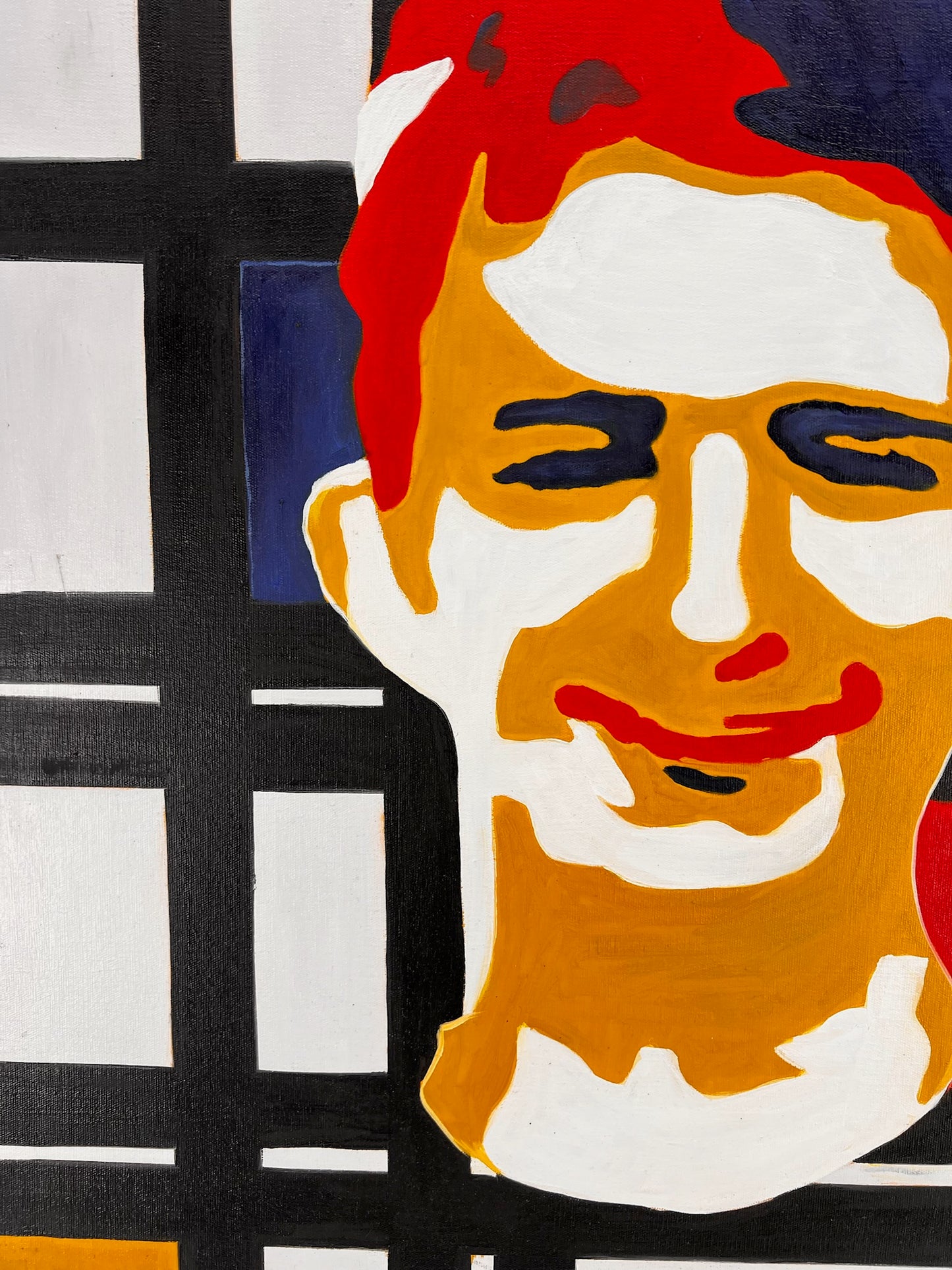 Piet Mondrian – Manface – Pittura Astratta a Olio su Tela Dipinta a Mano (60 × 80 cm)
