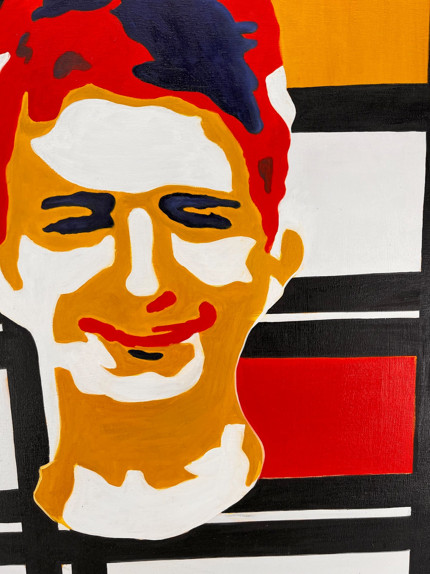Piet Mondrian – Manface – Pittura Astratta a Olio su Tela Dipinta a Mano (60 × 80 cm)