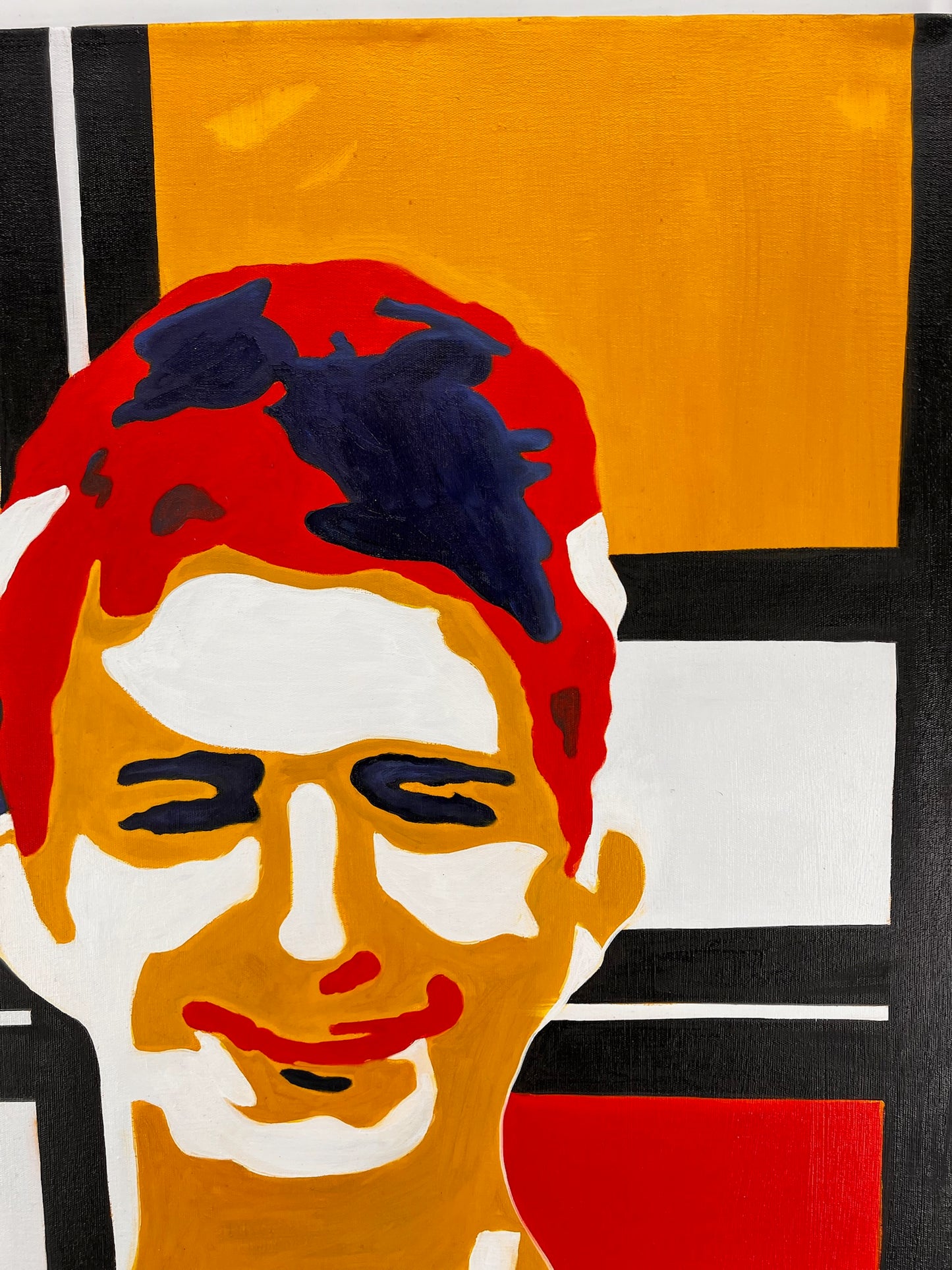 Piet Mondrian – Manface – Pittura Astratta a Olio su Tela Dipinta a Mano (60 × 80 cm)