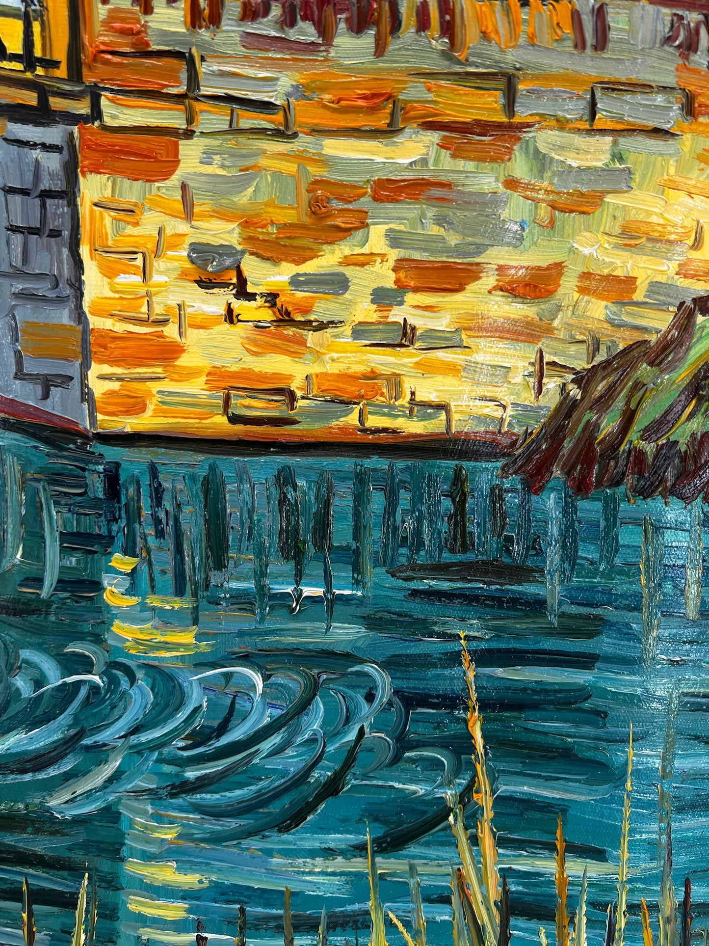 Il Ponte Langlois (di Vincent van Gogh) – Dipinto a olio post-impressionista dipinto a mano su tela (60 × 65 cm)