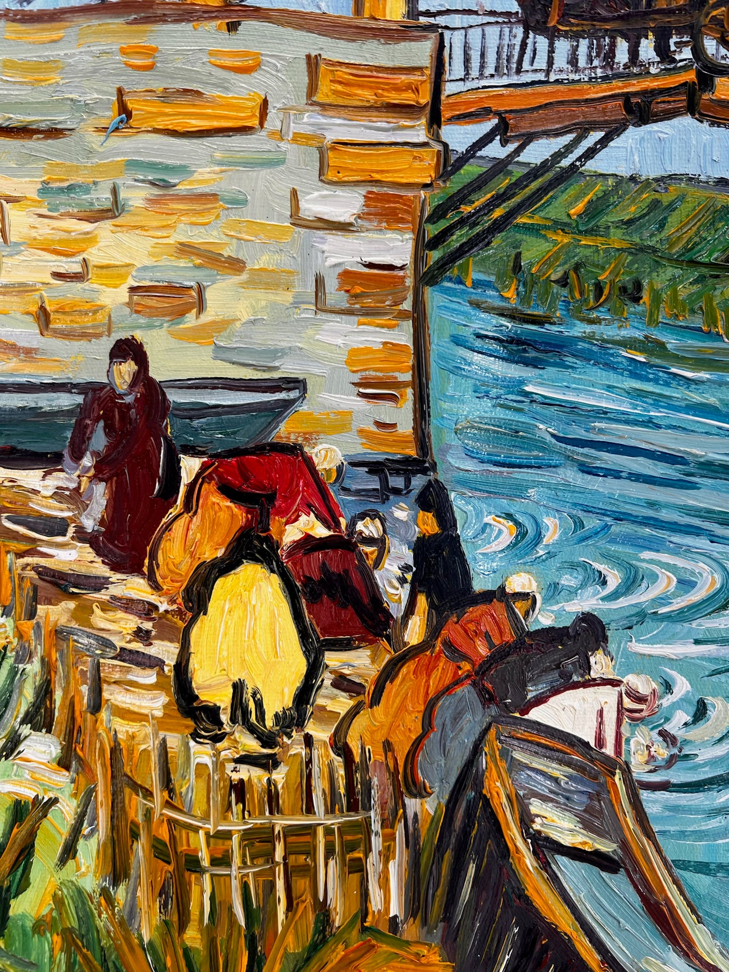 Il Ponte Langlois (di Vincent van Gogh) – Dipinto a olio post-impressionista dipinto a mano su tela (60 × 65 cm)