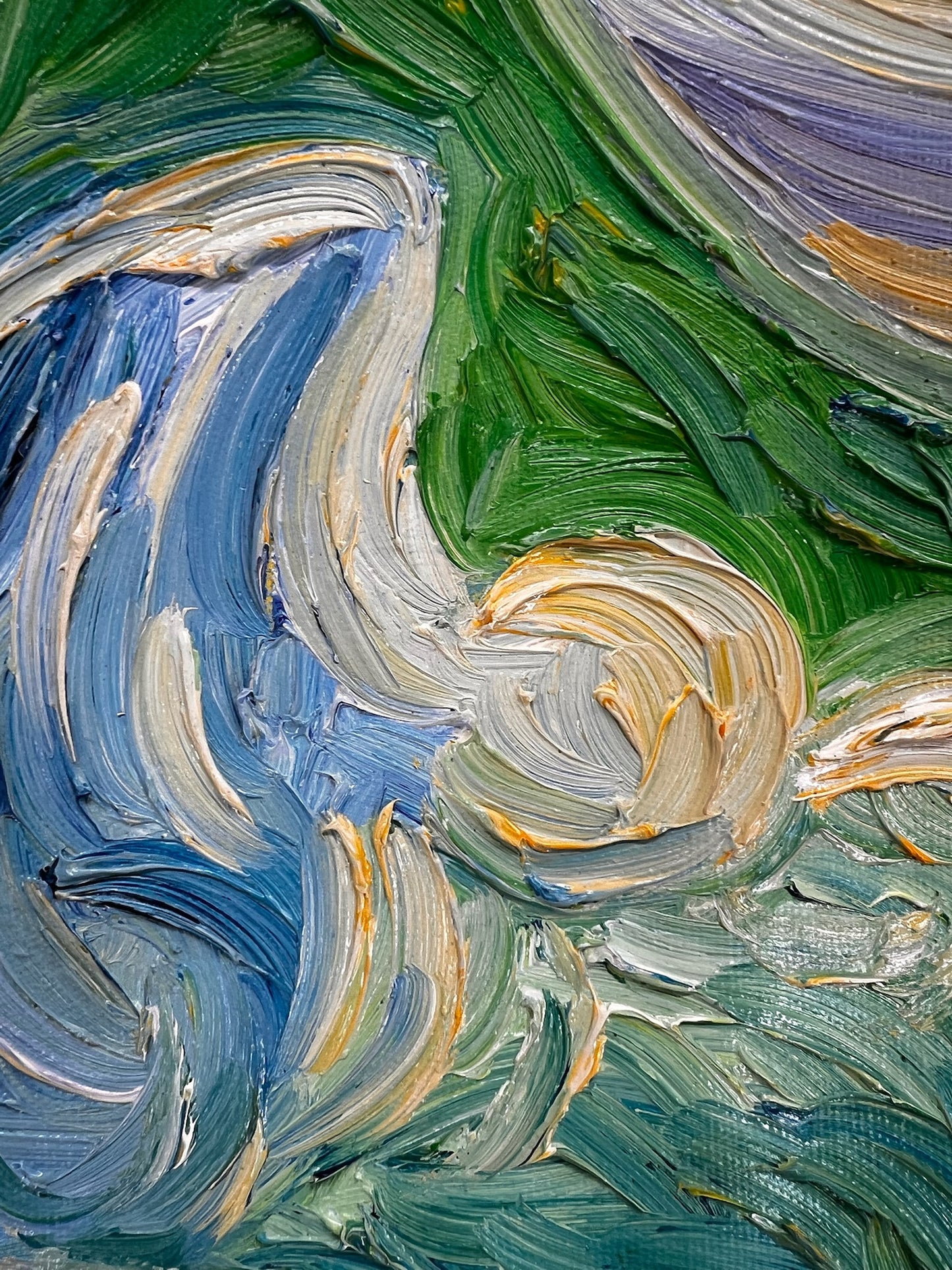Dipinto a mano di Van Gogh Campo di grano con cipressi: pittura ad olio post-impressionista su tela